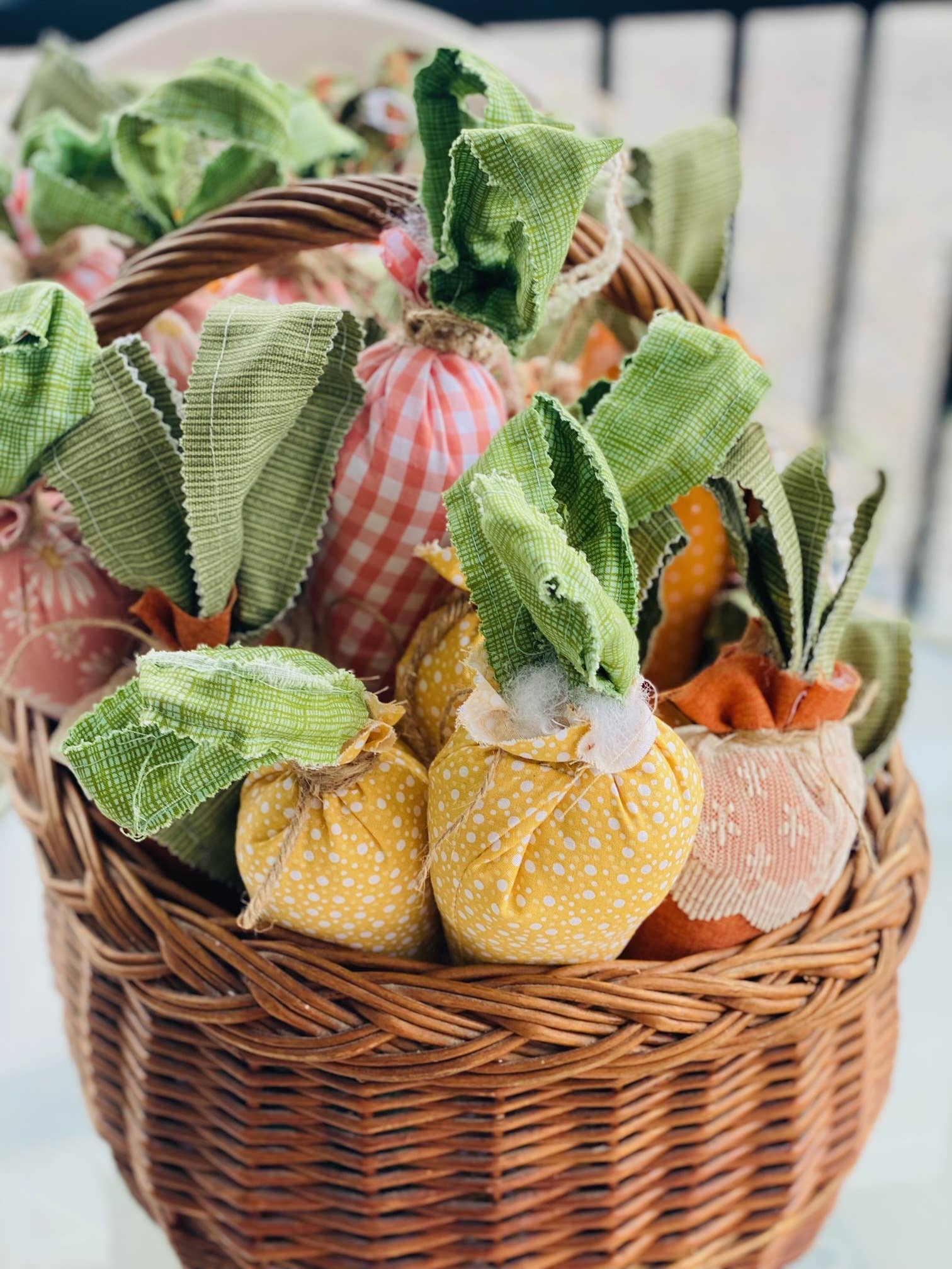 A Gnome on the Roam - Wholesale Ornament - Handmade Large Fabric Carrots - 10 Inch Decorative5