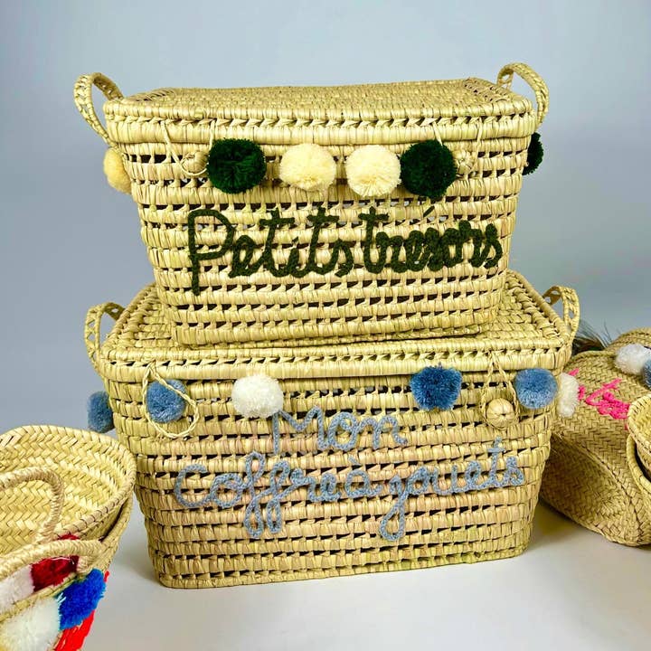 Personalisierte Spielzeugtruhe, Korb-Aufbewahrungstruhe. für den Großhandel von HandHappiness