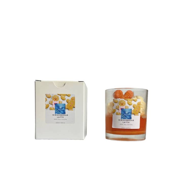 Vela de soja 100% vertida a mano con leche de jengibre para venta al por mayor de HOPE Skincare