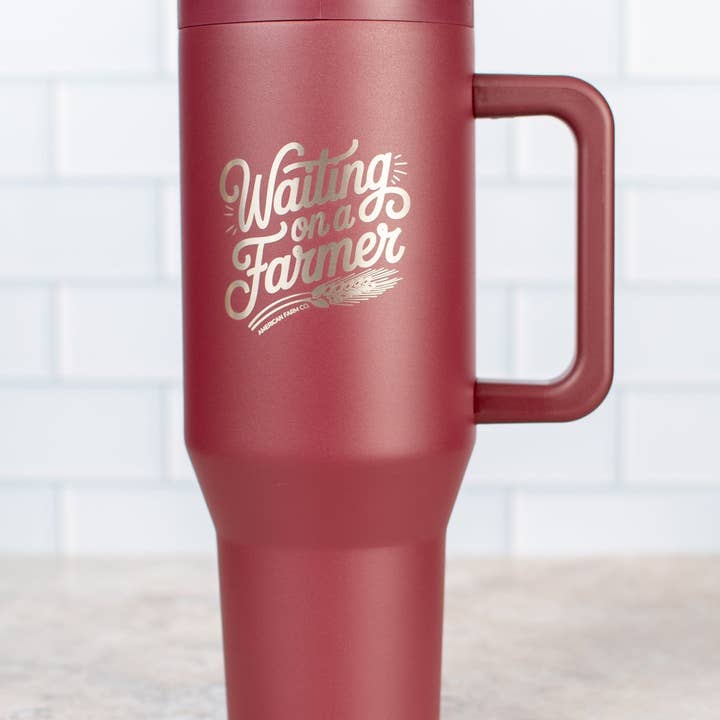American Farm Company - Wholesale Insulated Mug/Tumbler - 'Waiting on a Farmer' 40oz Water Tank Tumbler6