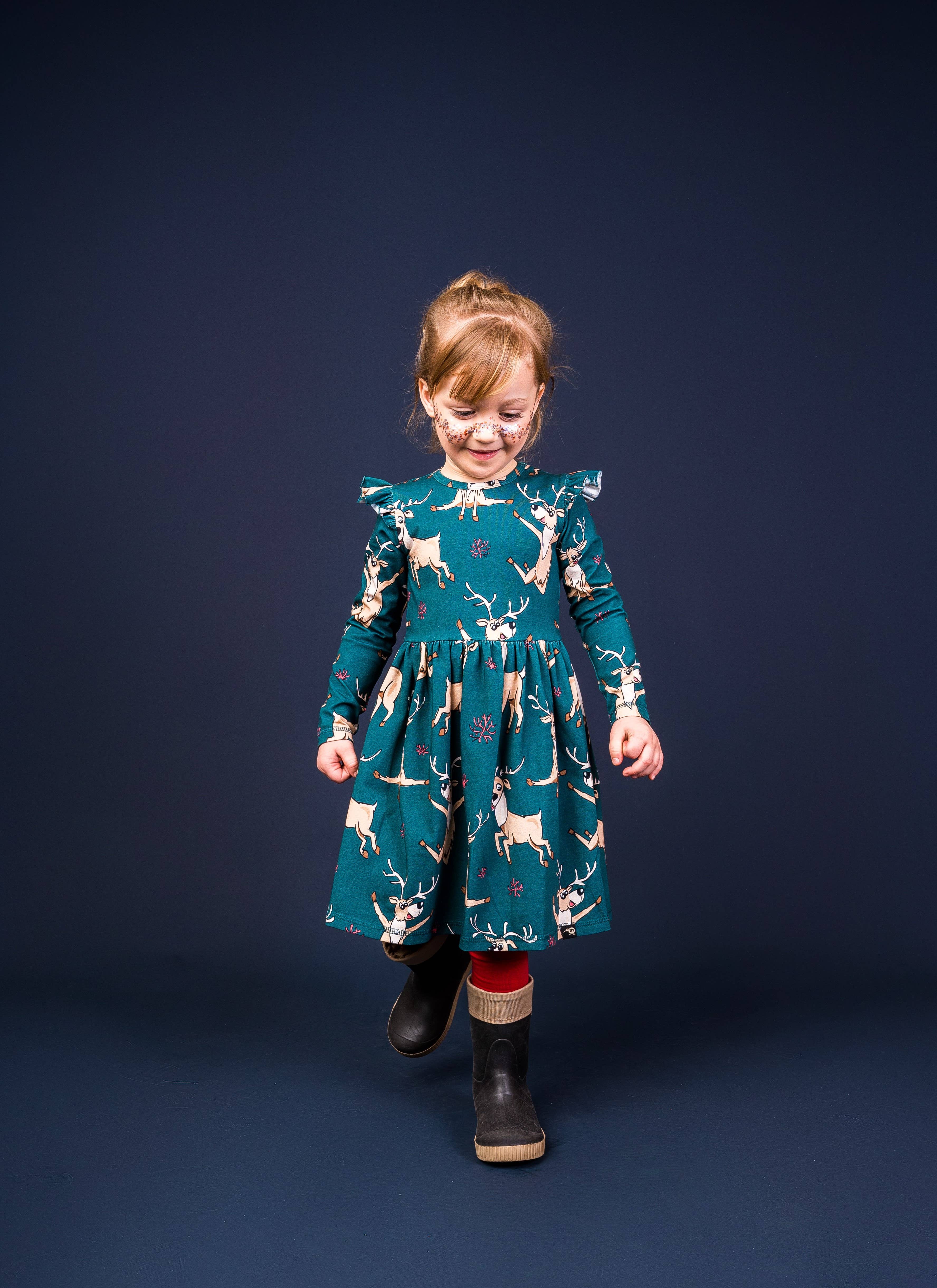 Mullido – Großhandel Kleid – Kinder – RENTIER - DAS GERAFFTE KLEID - AW242