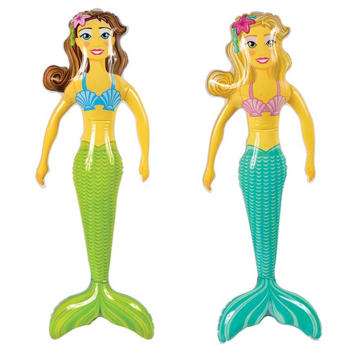 36" MERMAID INFLATE LLB Inflatable Toy for wholesale by La Luna Bella - Toys