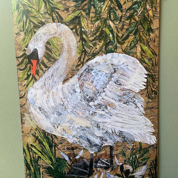 Clare O’Neill Artworks - Wholesale Art Print - A3 Summer Swan art print0