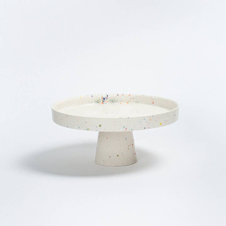 New Party Cake Stand 28cm White *New shape for wholesale by Egg Back Home