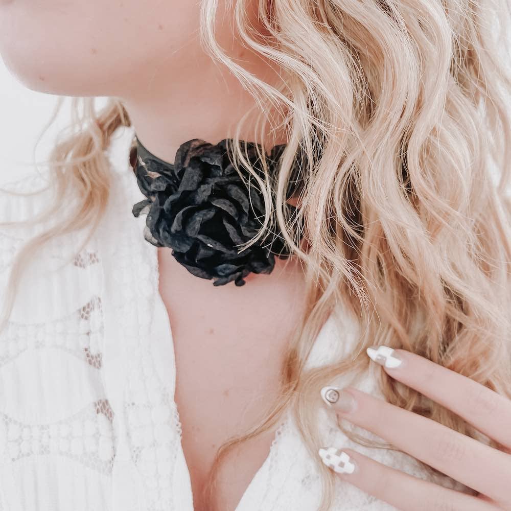 Pretty Simple – Engroshandel Choker/colliers – Blomsterfantasi Slips Choker Halskæde Engros5