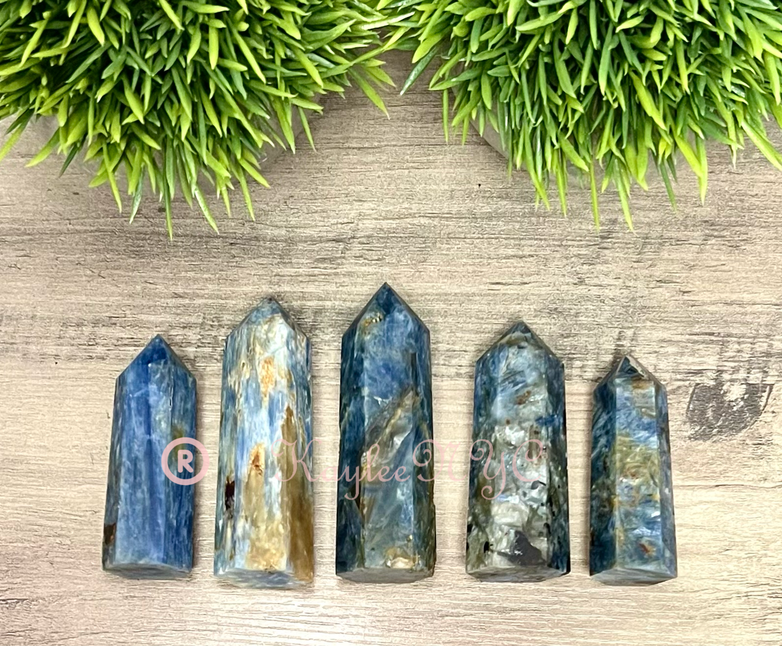 KayleeNYC - Wholesale Spiritual Stone/Crystal - Wholesale Lot 1 lb Natural Blue Kyanite Tower Obelisk Point2