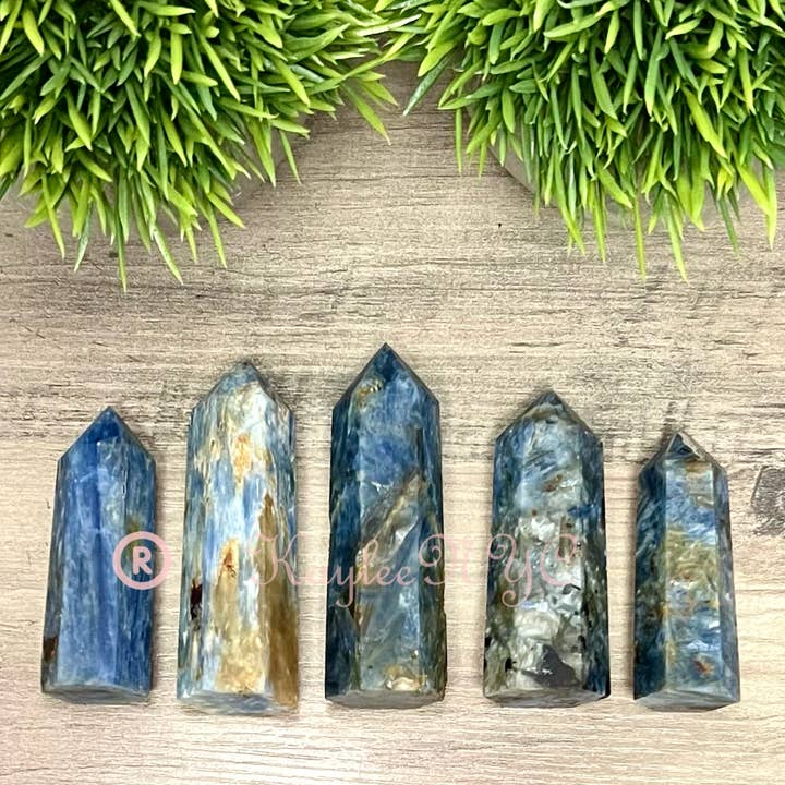 KayleeNYC - Wholesale Spiritual Stone/Crystal - Wholesale Lot 1 lb Natural Blue Kyanite Tower Obelisk Point2