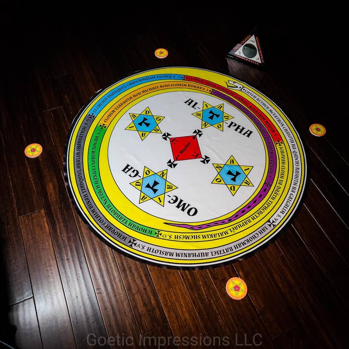 Goetic Impressions – wholesale Meditation supplies – Lesser Key of Solomon Magickal Circle and Triangle Complete Set2