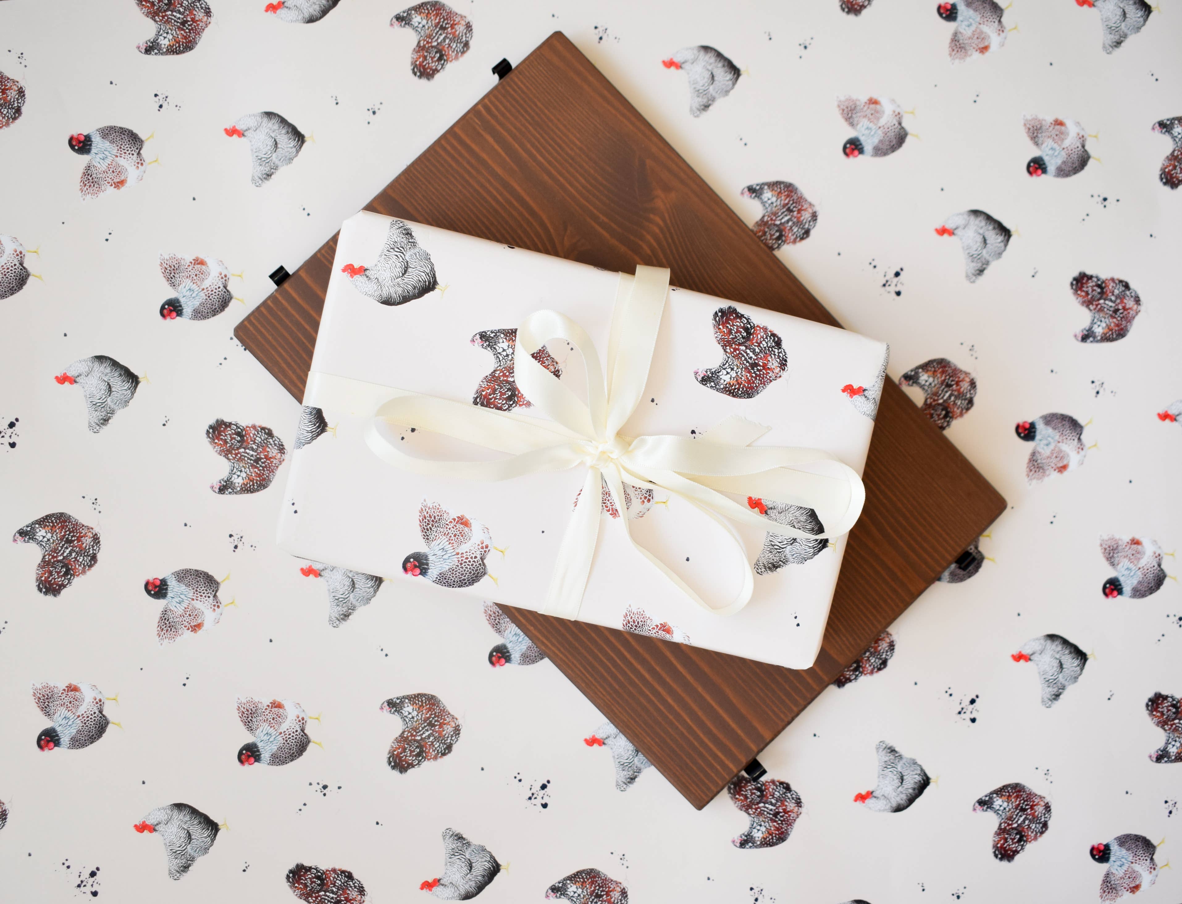 studio frewb - Wholesale Flat Wrap - Chickens gift wrap - single sheets2