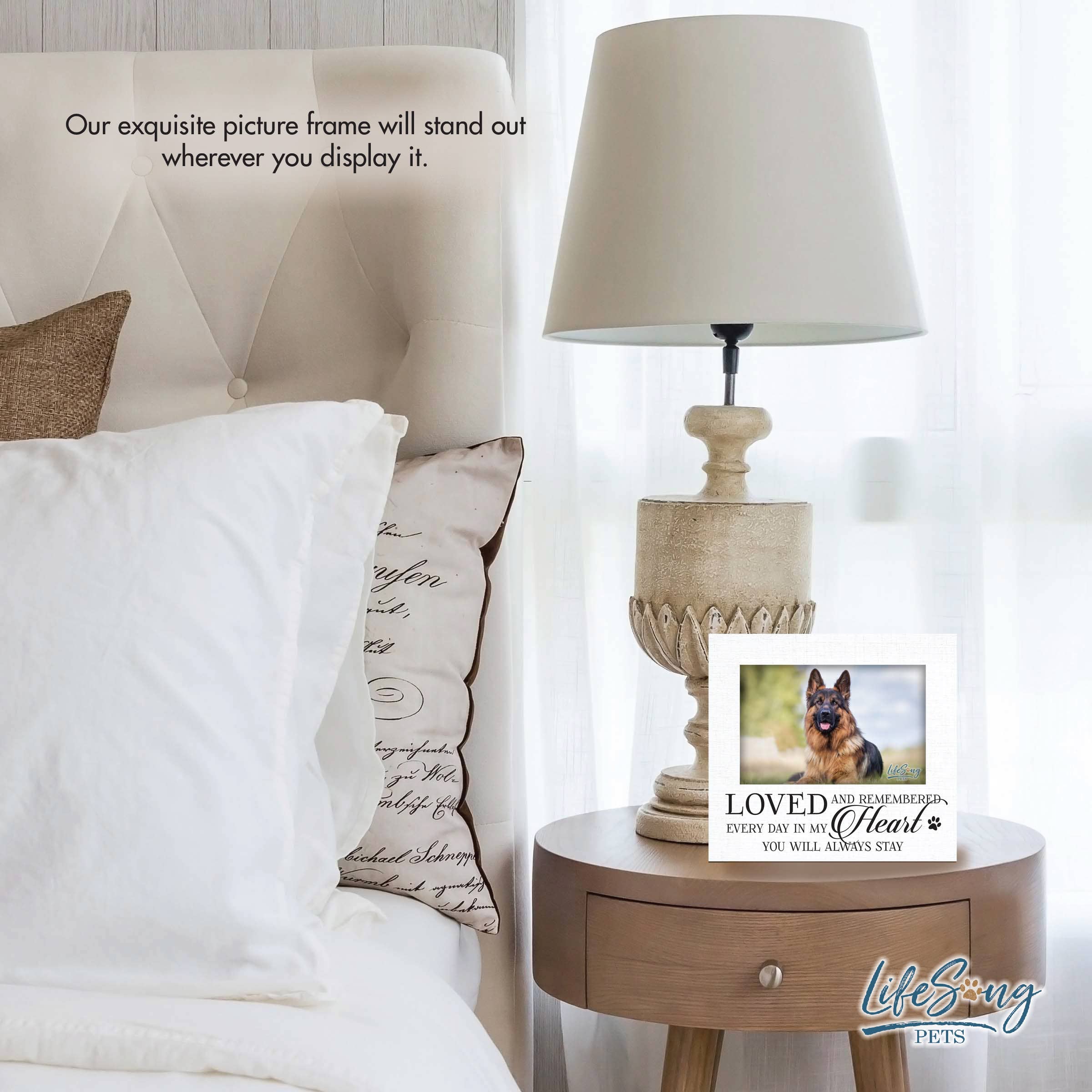 LifeSong Milestones - Wholesale Picture Frame - Dog Memorial Wooden Picture Frame – Loved and Remembered 13