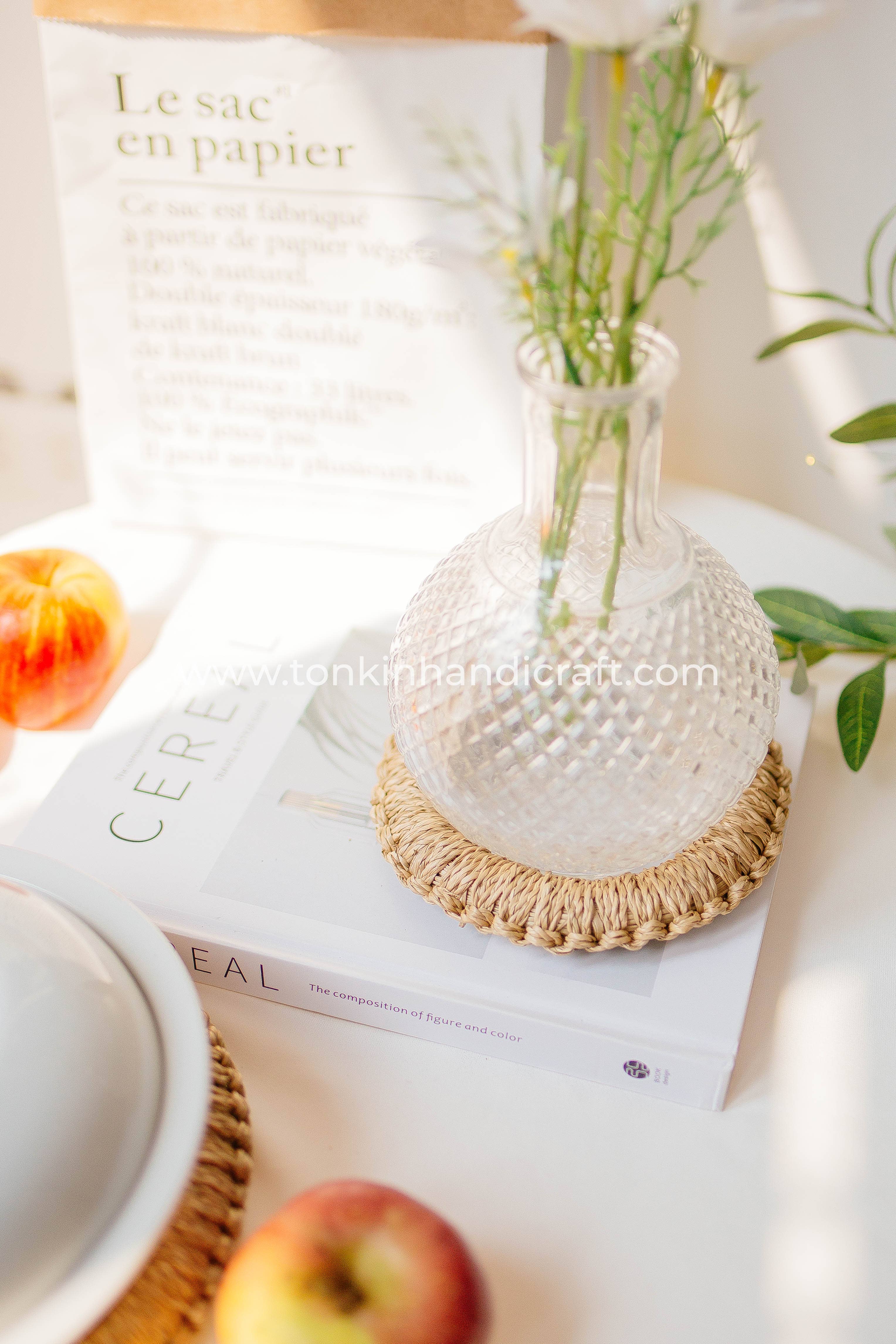 Tonkin Handicraft - Vente Dessous-de-plat - Dessous de plat rond en osier5