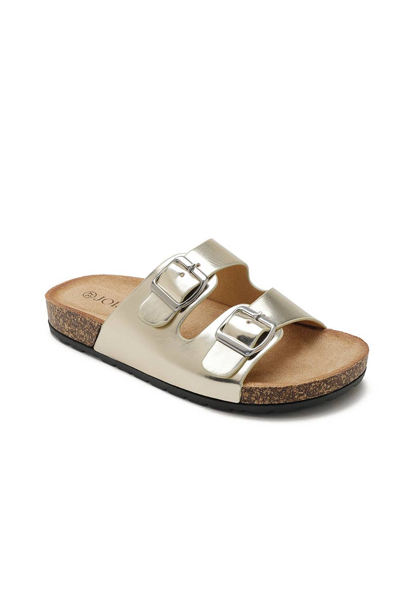 Joia Paris - Wholesale Sandaal - Dames - platte sandaal met dubbele band en verstelbare gesp W-12927