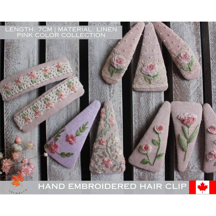 Pinza para el pelo | M 7 cm | Accesorio para el pelo, regalo de cumpleaños, pinza rosa para venta al por mayor de Maple Dream Store