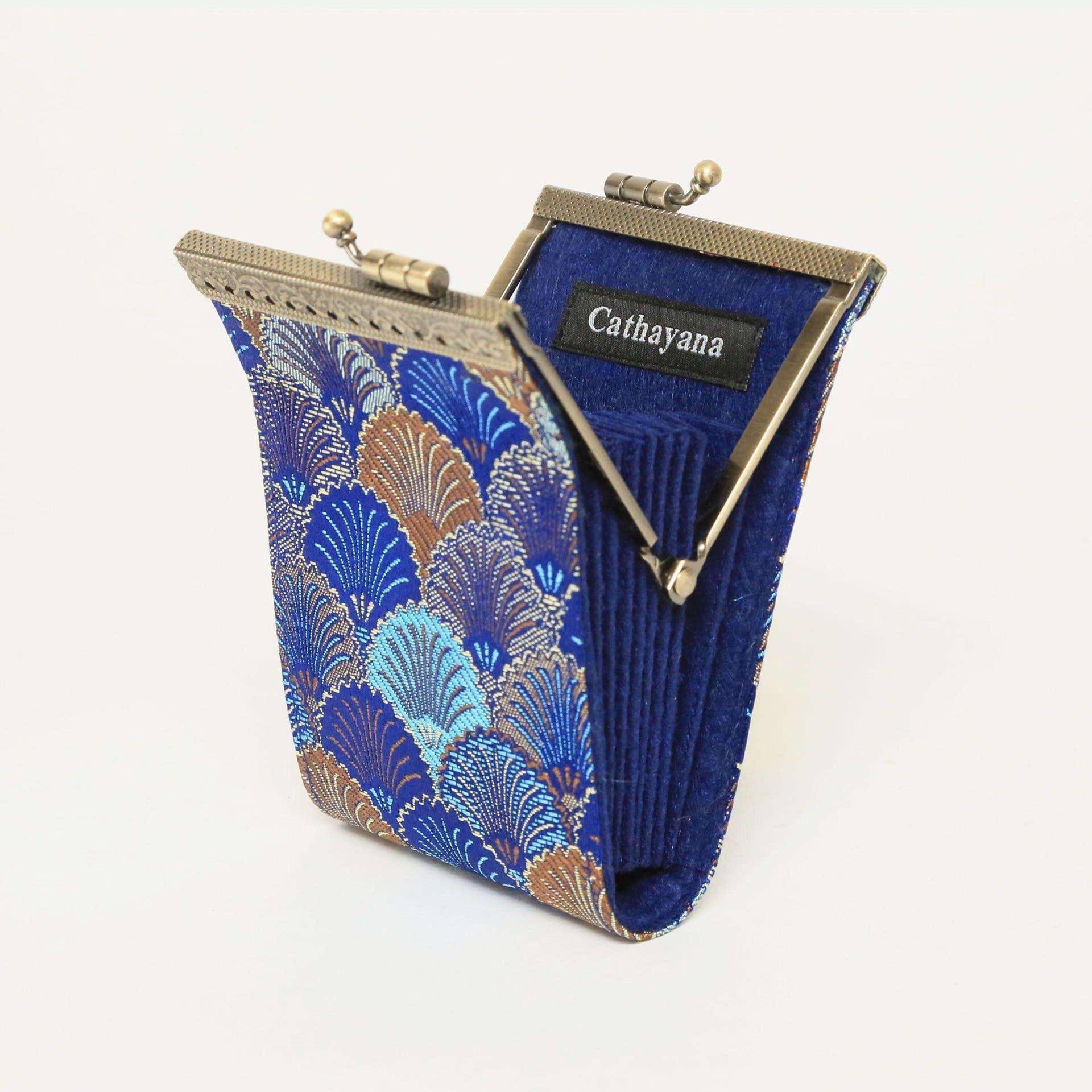 Cathayana - Wholesale Card Holder - Women's - Small Shell Brocade Card Holder with RFID2