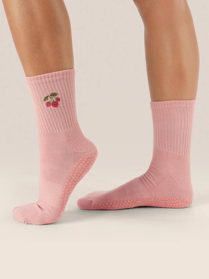 Crew Non Slip Grip Socks - Strawberry Field for wholesale by MoveActive