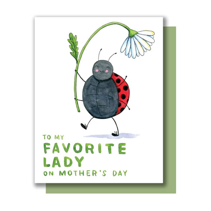 To My Favorite Lady Ladybug Mother's Day Card for wholesale by Paper Wilderness