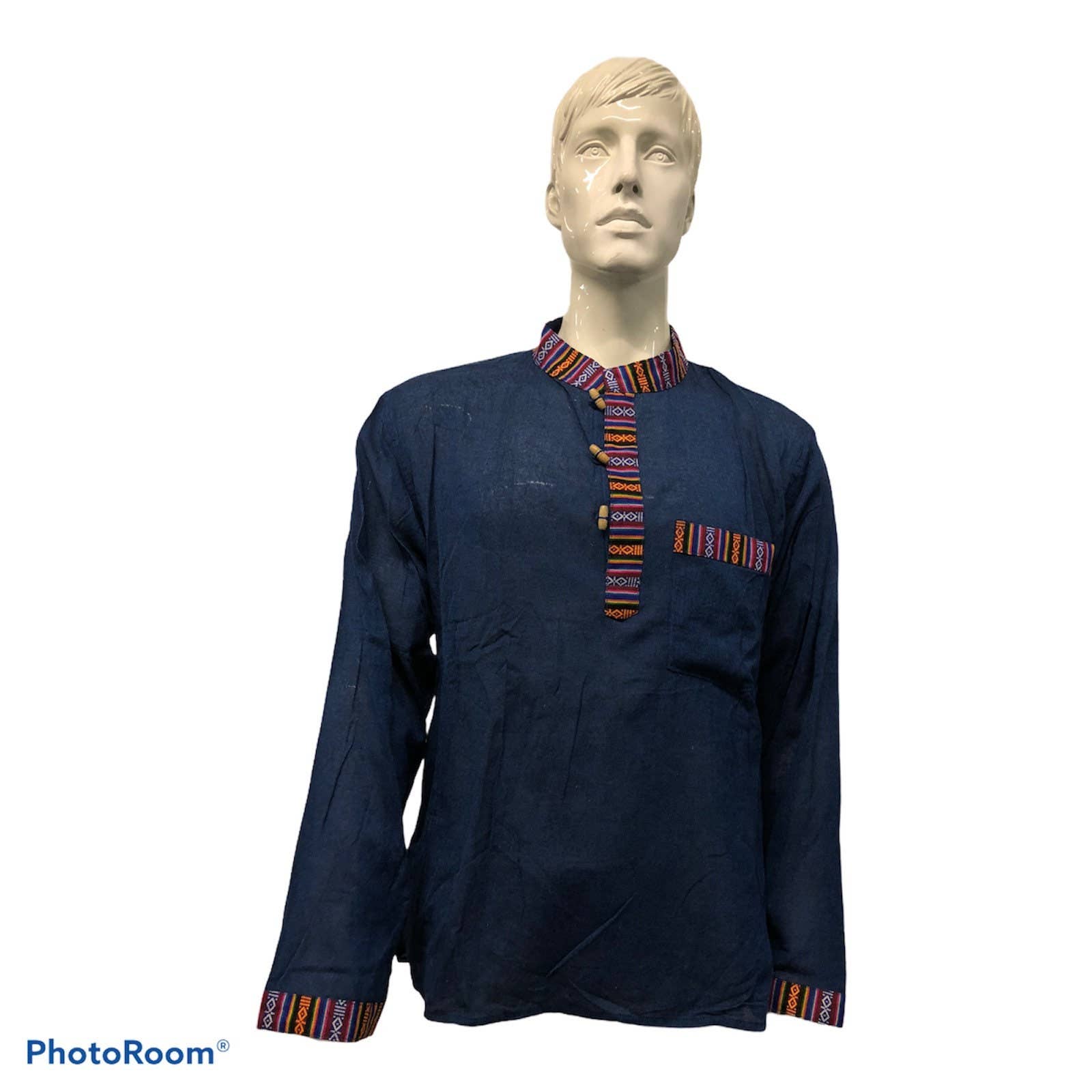 Funky Yak Ltd – wholesale T-shirt – Unisex – Traditional Bhutani Cotton Full Sleeve Unisex Kurta Top5