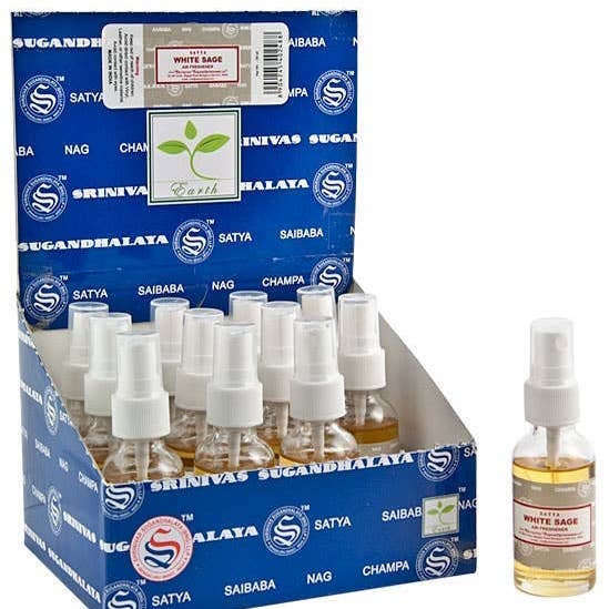 Satya White Sage Air Freshener 30ml - 1 fl.oz. for wholesale by GREENROOTS USA LLC