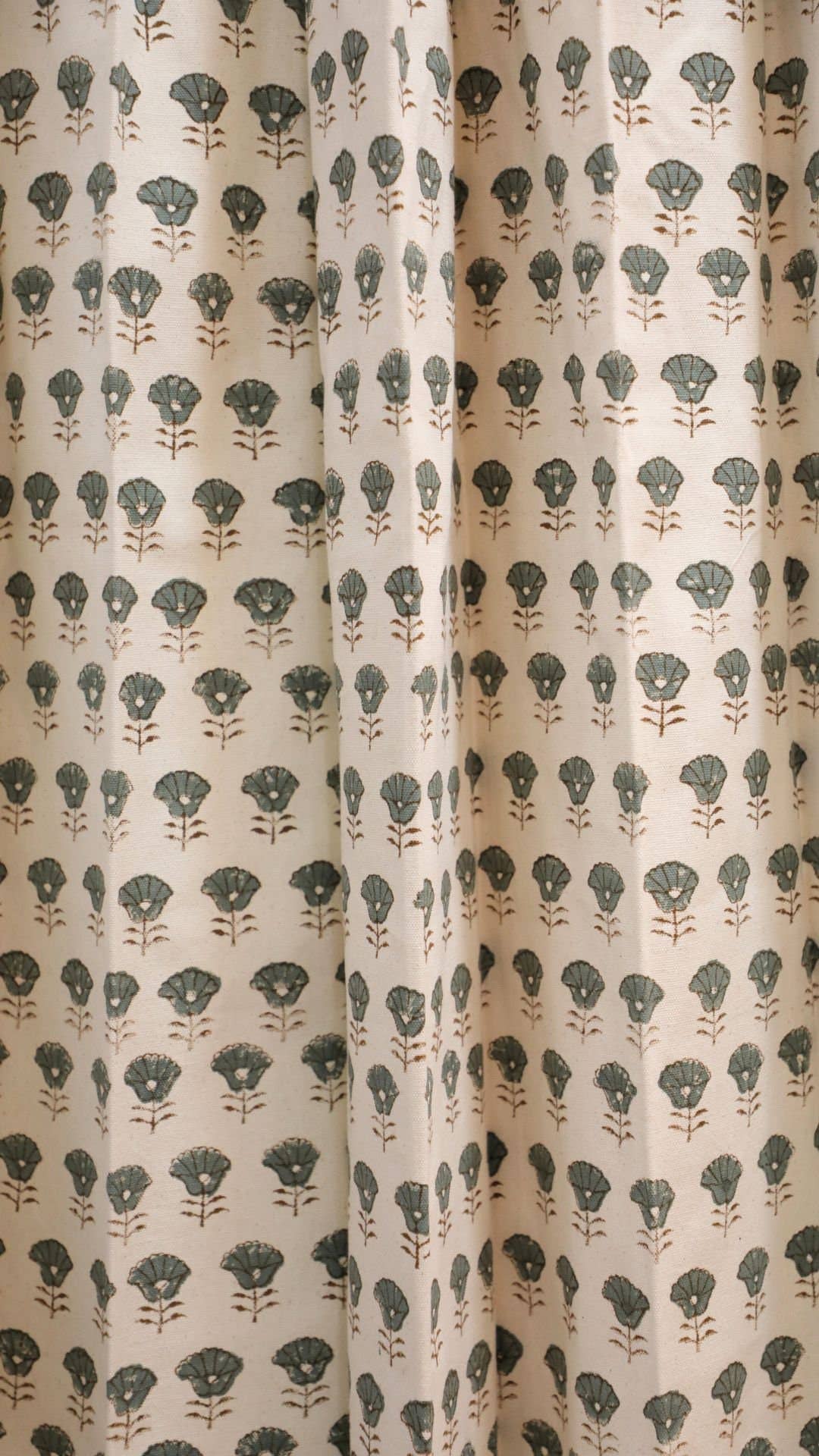 Fabdivine - Vente Rideaux - Panneaux de rideaux en toile de caneaux imprimés à la main : Kohinoor4