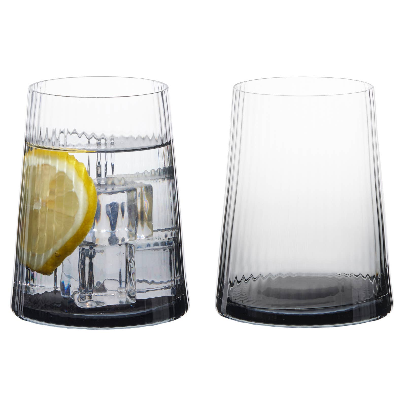 The DRH Collection BV - Vente Verres à cocktail/alcool - Ensemble de 2 verres DOF Empire fumé3