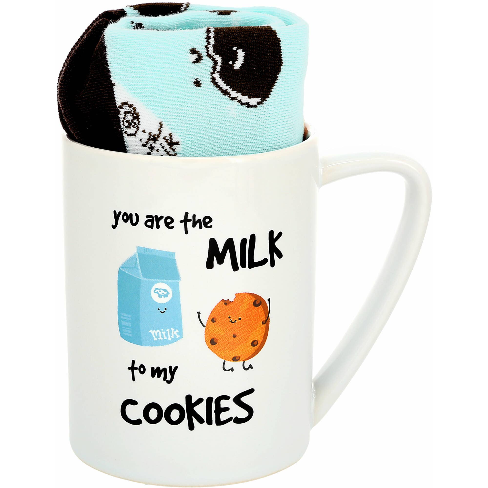 Pavilion - Wholesale Coffee Mug - Milk to My Cookies - 18 oz Mug and Sock Set0