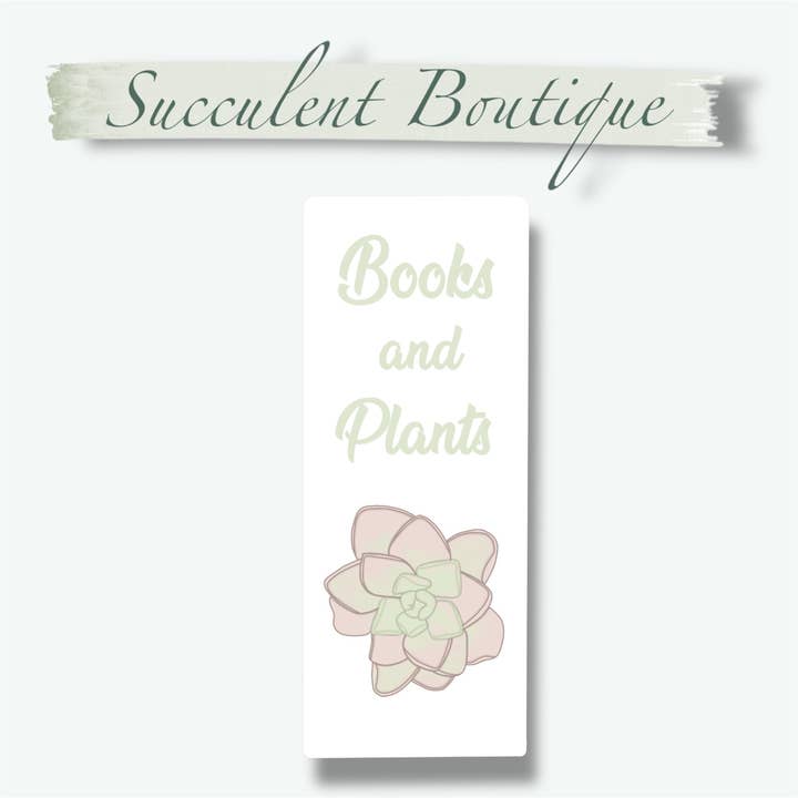 Marque-pages Livres et Plantes | 2 Options pour la vente par Succulent Boutique