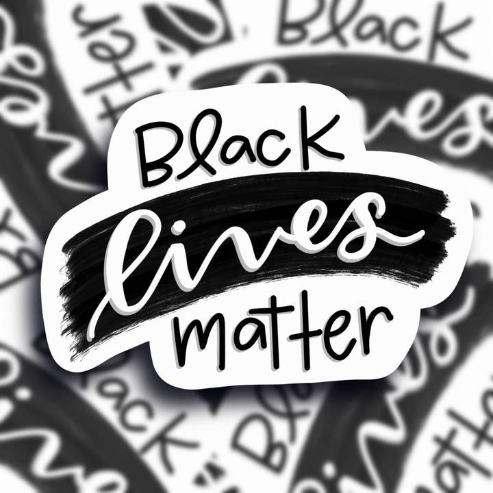 Autocollant imperméable Black Lives Matter pour la vente par Stand Tall and Create