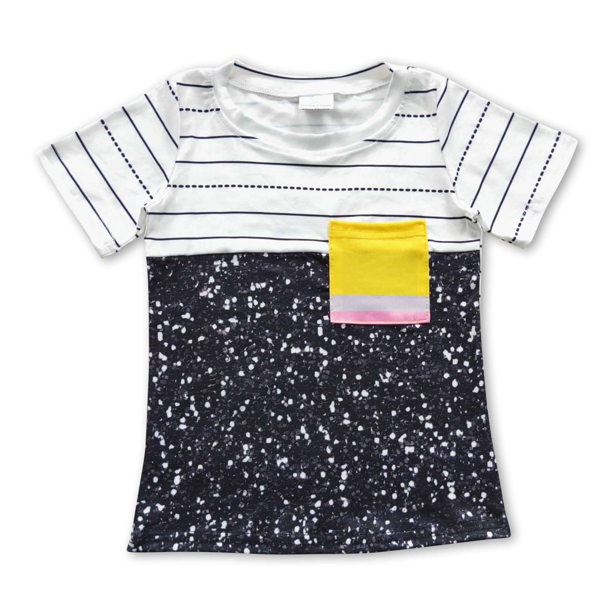 Yawoo Garments - Wholesale Dress - Kids - Stripe black belt pencil baby girls back to school dress1