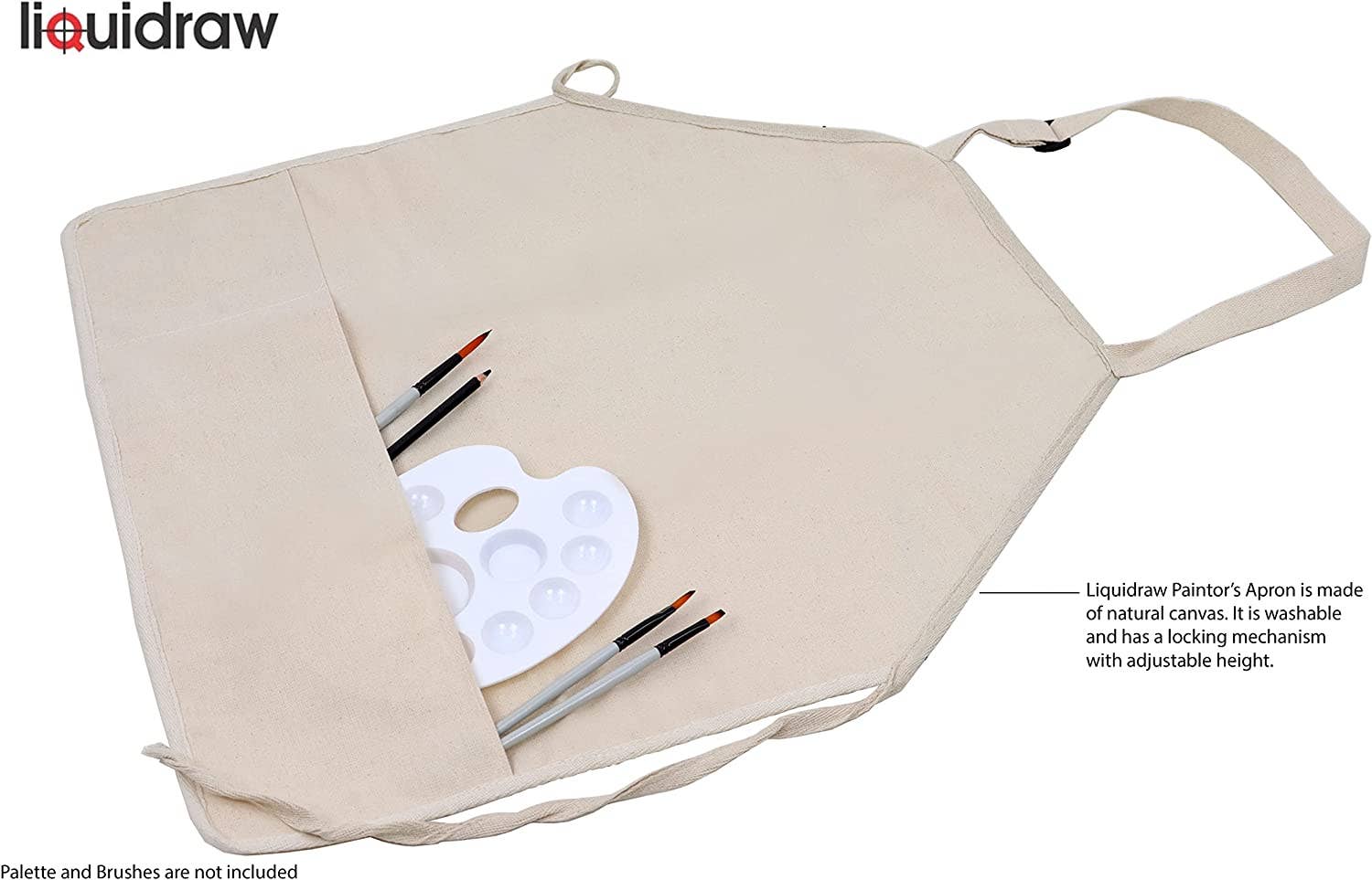 Liquidraw – wholesale Förkläde – Liquidraw konstförkläde vuxen för män kvinnor stort bibb canvas tvättbart förkläde för målning, kök, matlagning, kock, konstnär, målare, skola & barn penselhållare2