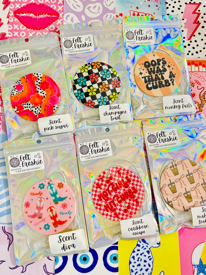 Freshies de feltro com tema Preppy Girly (ambientador) | conjunto de 6 por atacado de Bizzz Designs