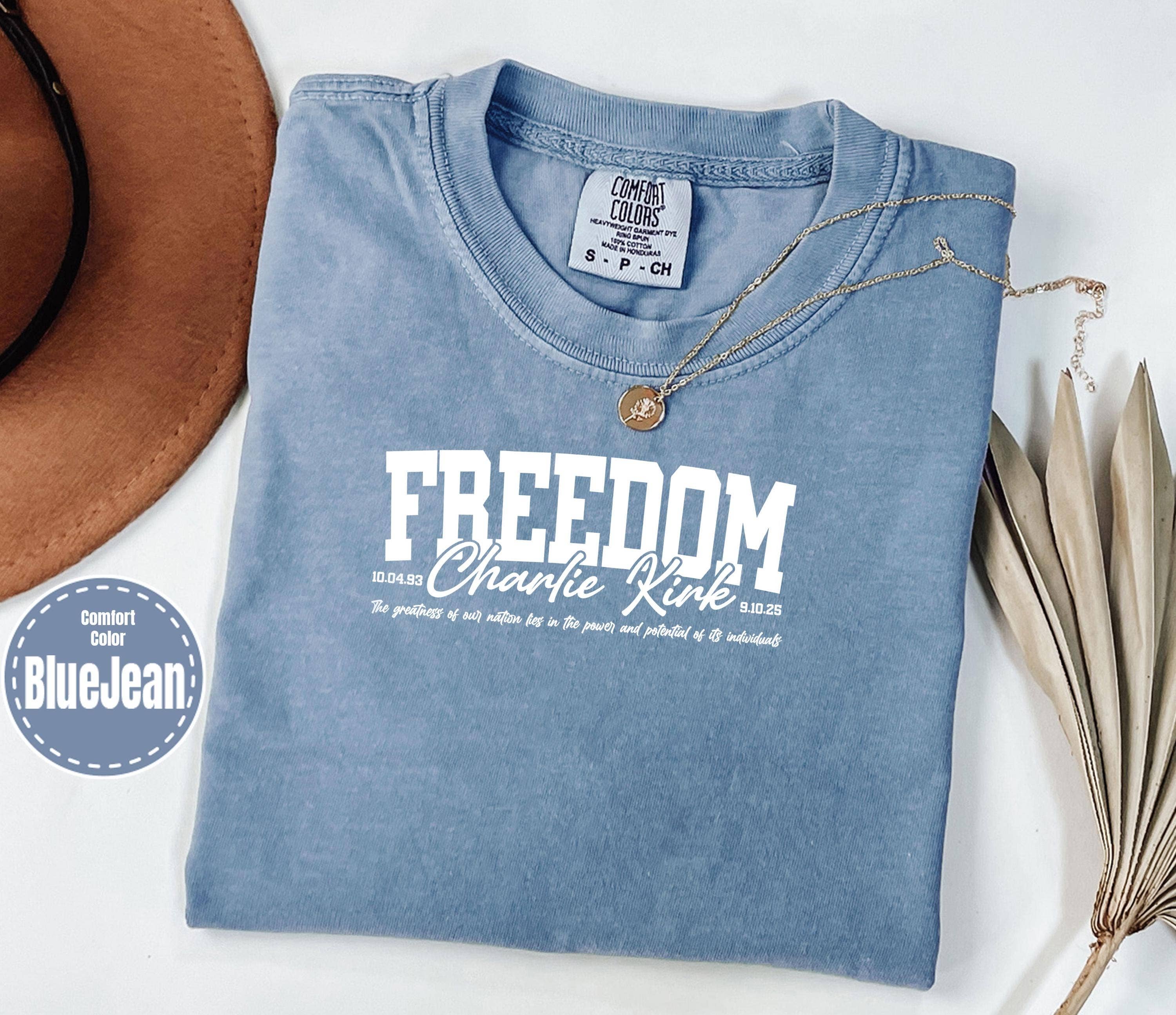 ClevorFit - Wholesale T-Shirt (Graphic) - Unisex - Comfort Colors Freedom Shirt, Charlie Kirk Freedom Sweater2