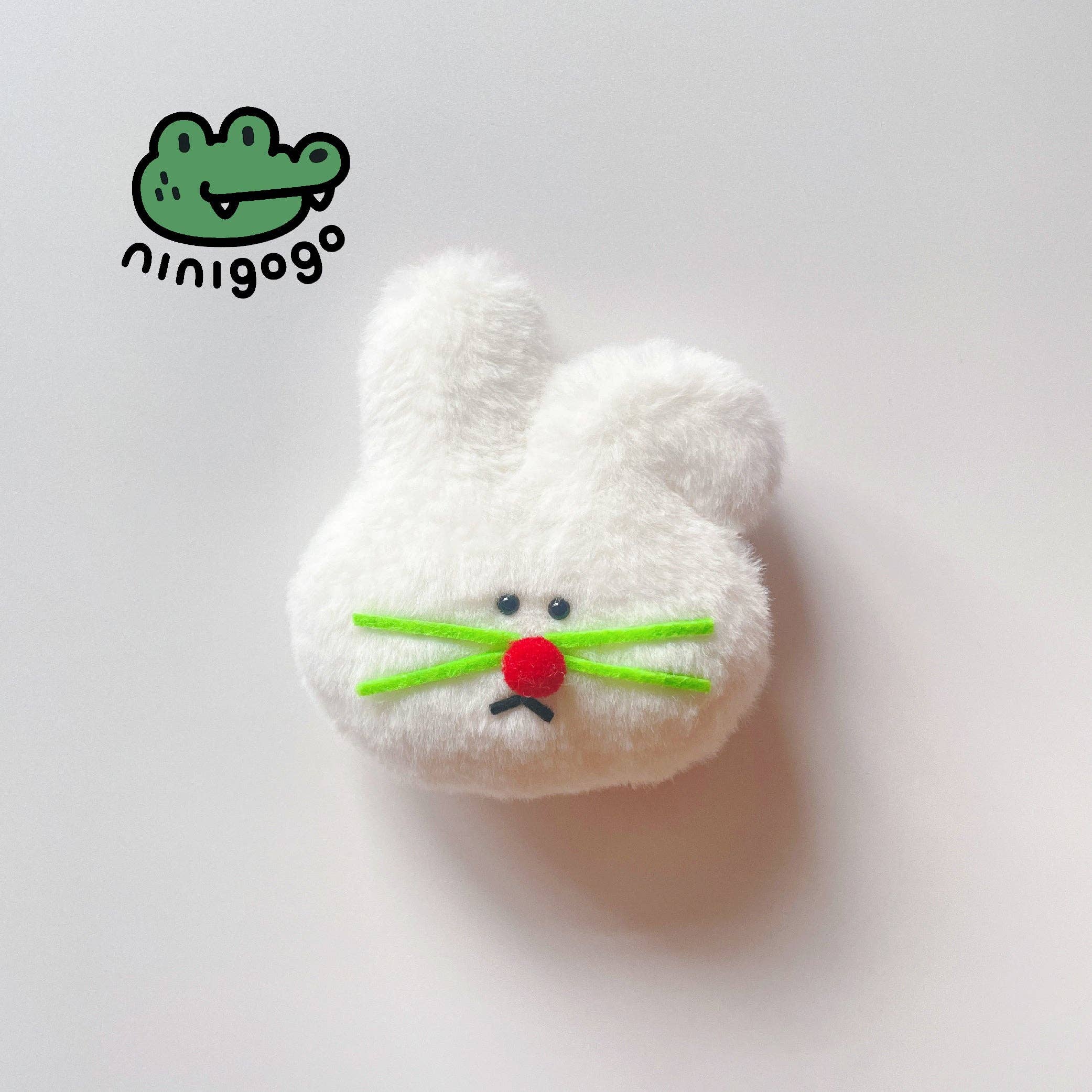 LULUFUNSTUDIO - Wholesale Stuffed/plush toy – Kids & baby - NINIGOGO | White Fold-ear Bunny Plush Charm