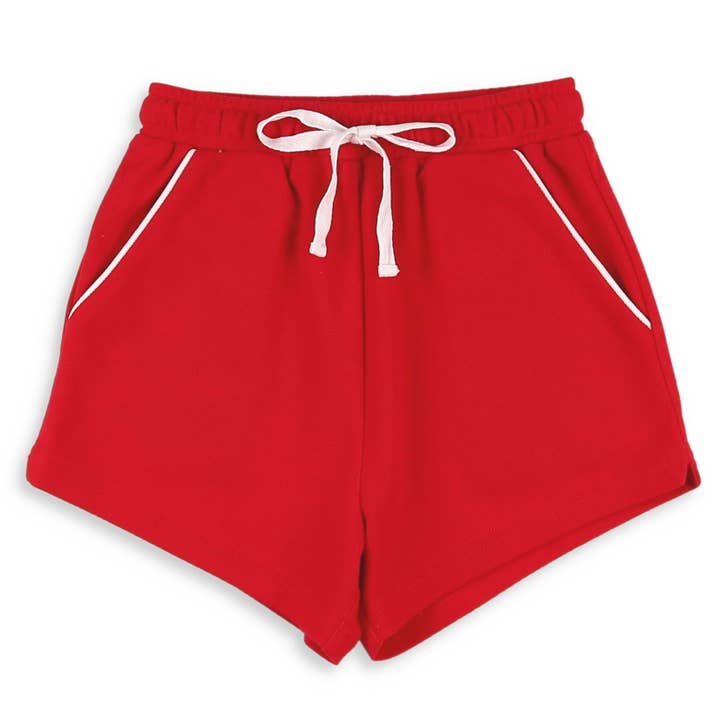 Shrimp and Grits Kids - Wholesale Shorts - Kids - Red Pique Knit Shrimp Shorts