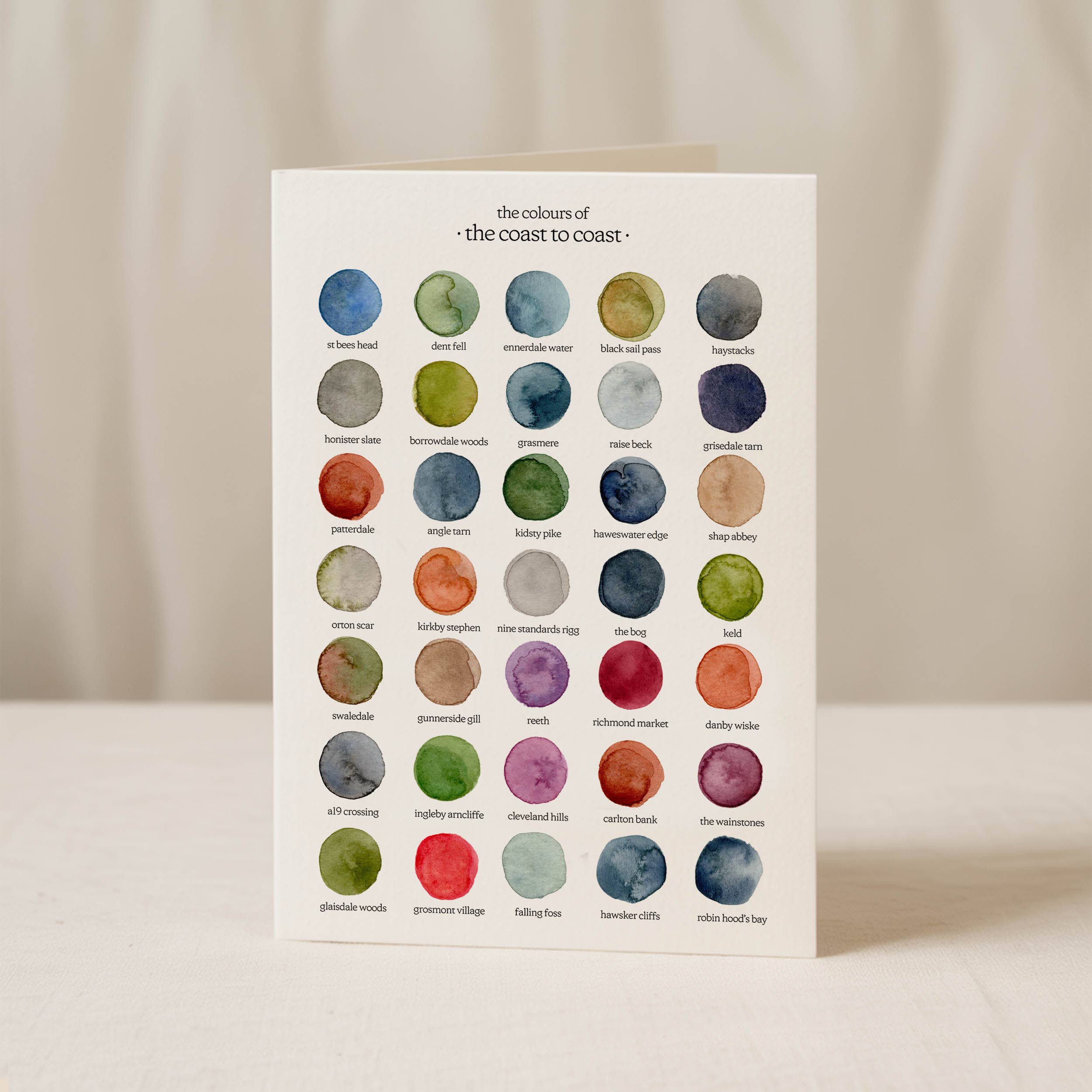 By Tilly – wholesale Everyday greeting card – The Colours of the Coast to Coast Greetings Card0