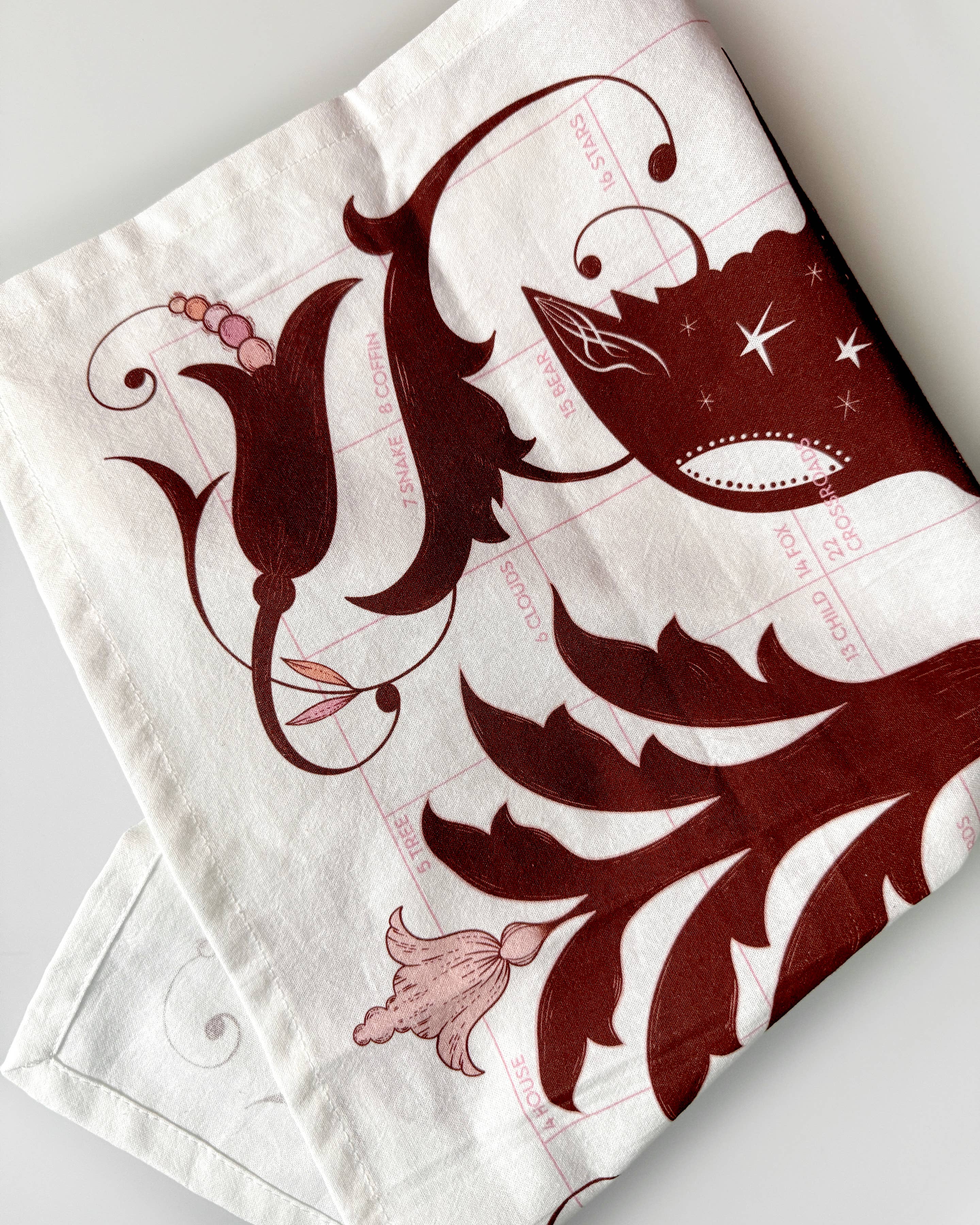 BOUCHETTE & CO. LLC - Wholesale Tea Towel - ALTAR CLOTH & TEA TOWEL | Lenormand Flight & Bloom 4