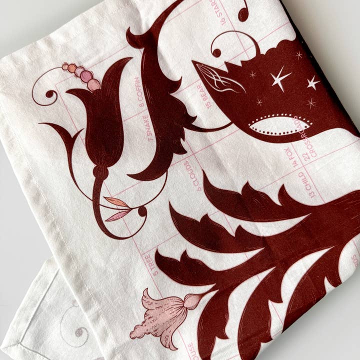 BOUCHETTE & CO. LLC - Wholesale Tea Towel - ALTAR CLOTH & TEA TOWEL | Lenormand Flight & Bloom 4