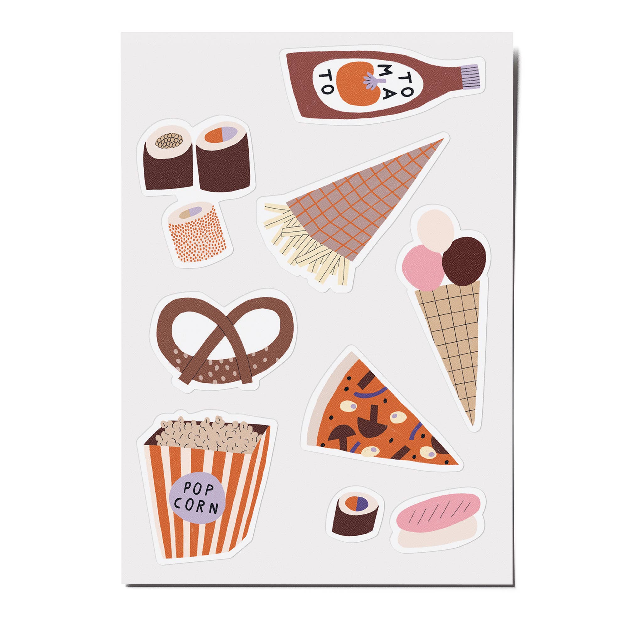 nuukk GmbH – wholesale Klistermärke – Klistermärkesark "Snabbmat" | 3 ark1