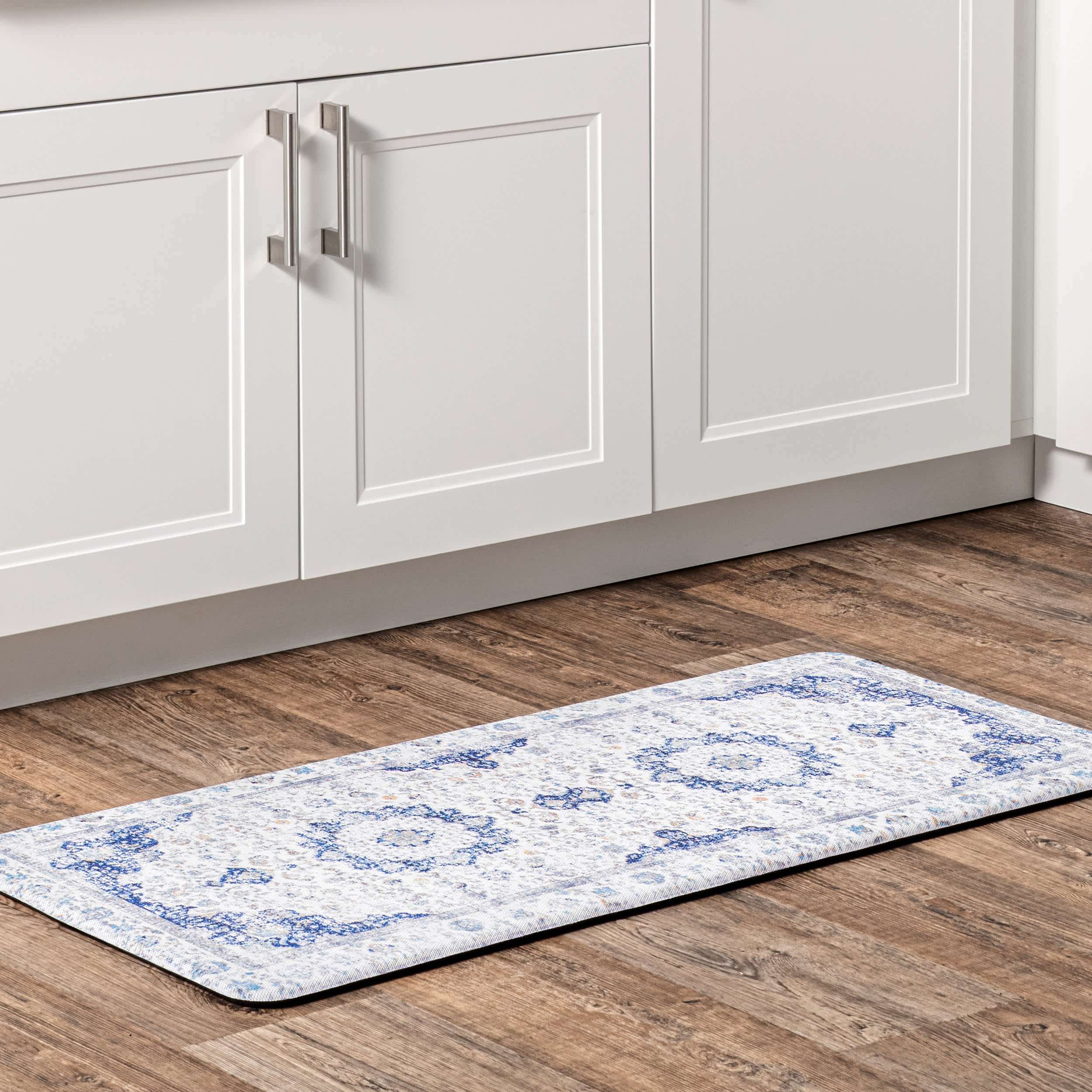 Blue Verona Vintage Anti Fatigue Kitchen or Laundry Room Comfort Mat for wholesale on Faire4