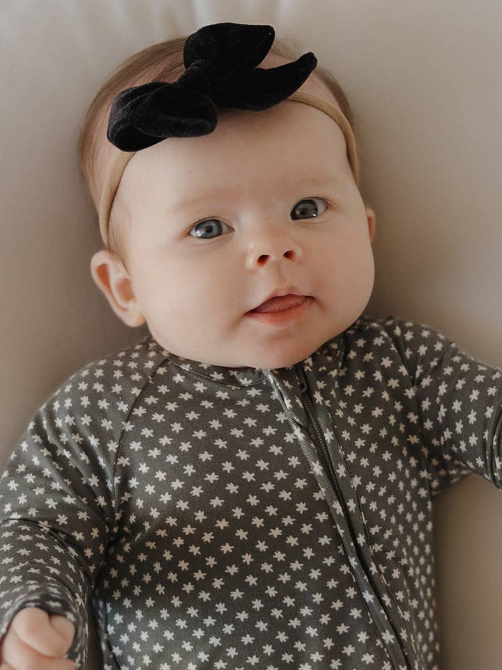 Forever French Baby - Wholesale Sleepsuit - Baby - Bamboo Zip Pajamas | Green Flowers1