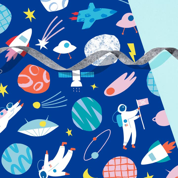 Hooray All Day - Wholesale Flat Wrap - Interstellar Space - Wrapping Paper / Gift Wrap0