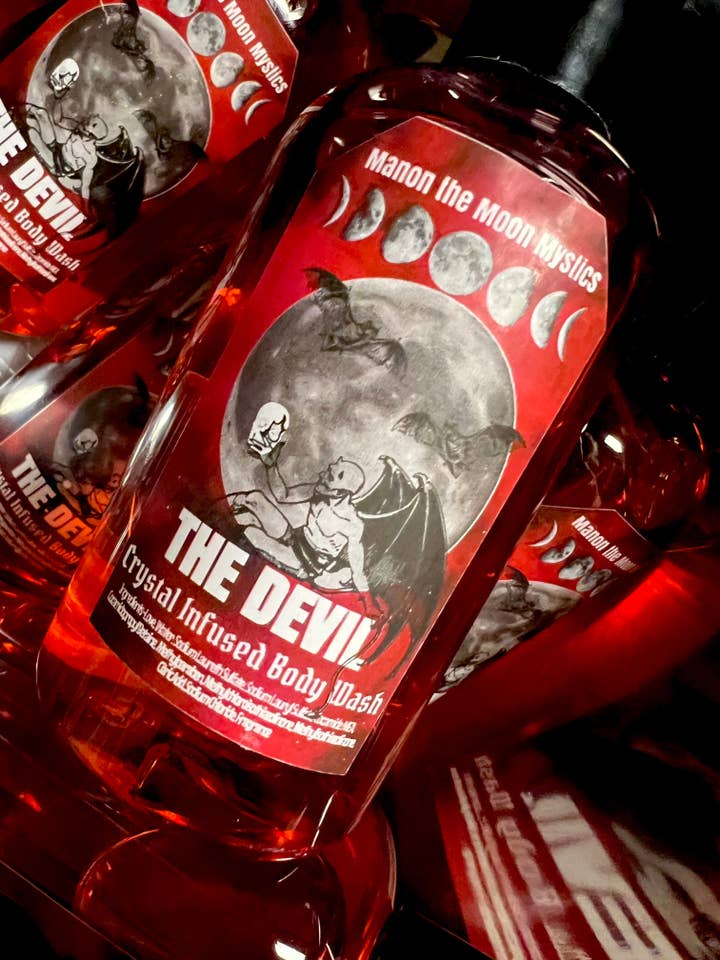 The Devil Crystal Infused Shower Gel for wholesale by Man on the Moon Mystics