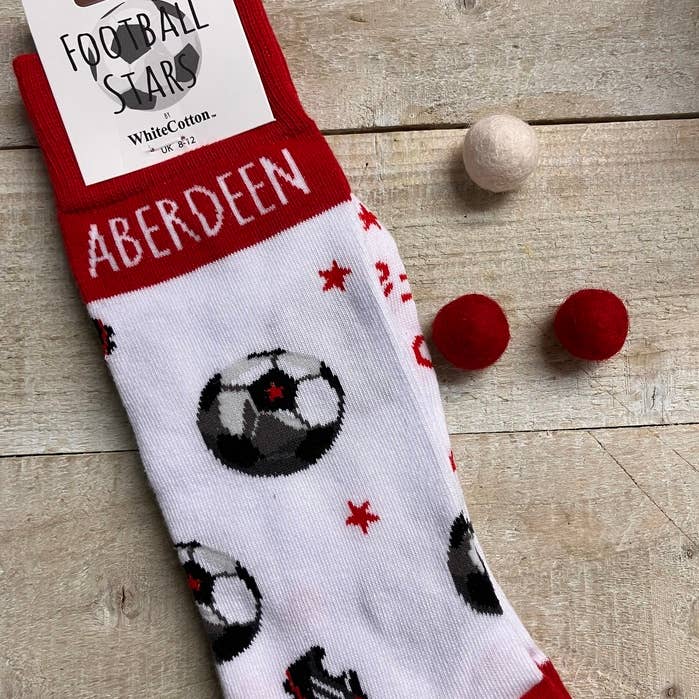 Aberdeen Socks - Footy Fan (S-FN16-S) for wholesale by White Cotton Cards