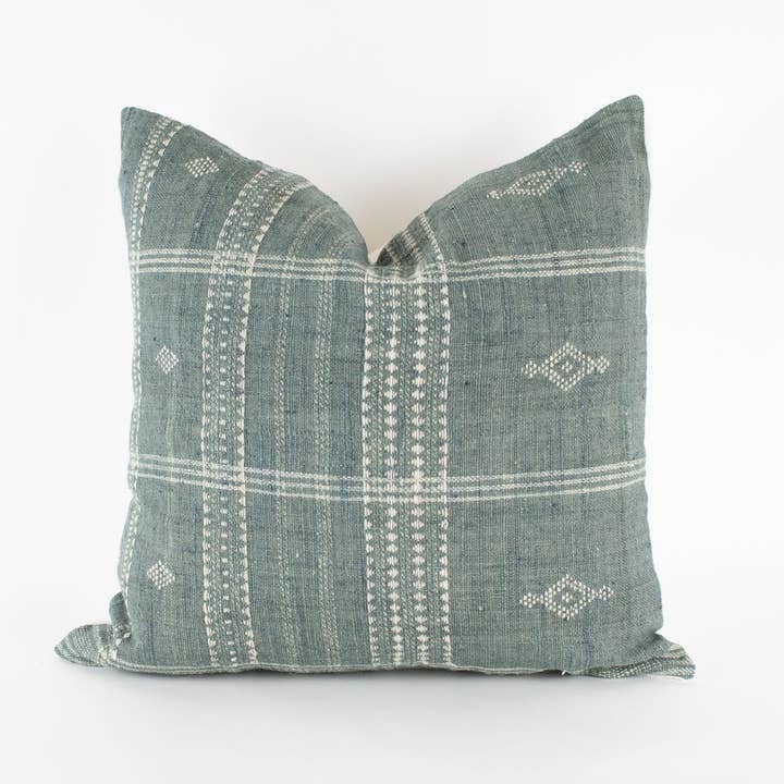 Heddle & Lamm - Wholesale Throw Pillow Cover - Aditi - 20" Mist Indian Wool Pillow Cover2