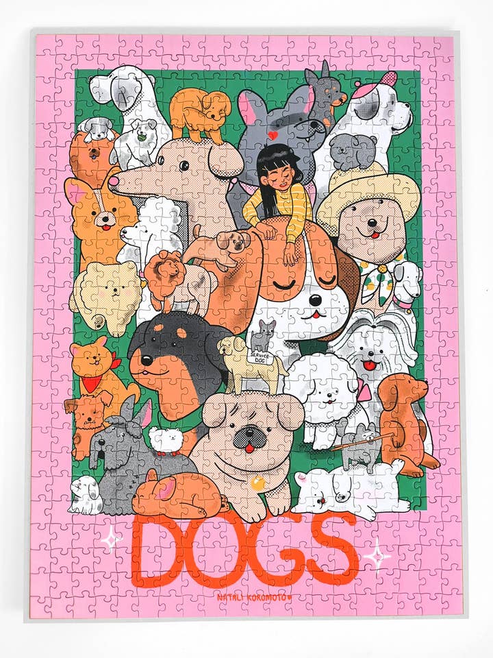 "DOGS" 500 Piece Puzzle for wholesale by Natali Koromoto