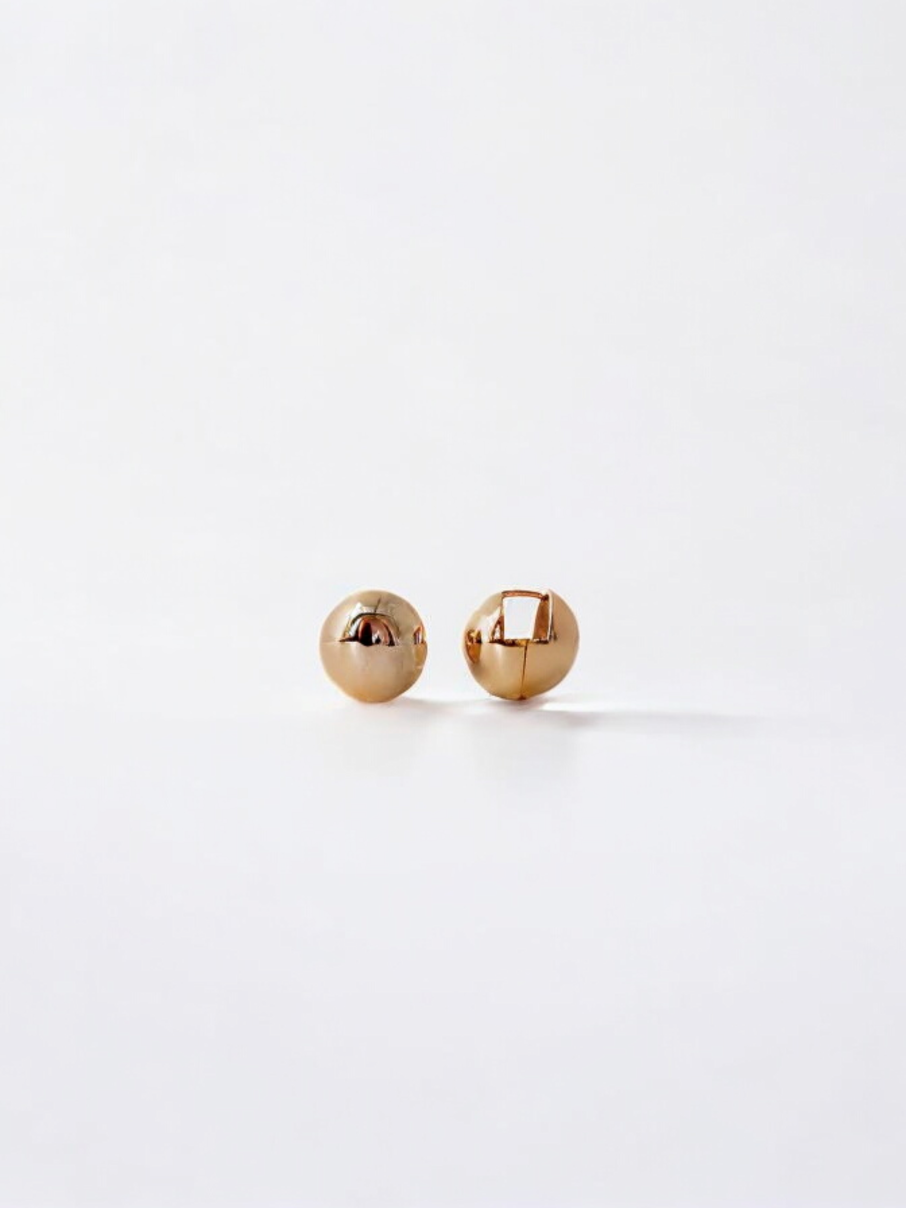 MOND HAUS - Wholesale Huggie Earrings - Anita Earrings | Puff Sphere Ball Snap Closure Huggie Hoop12