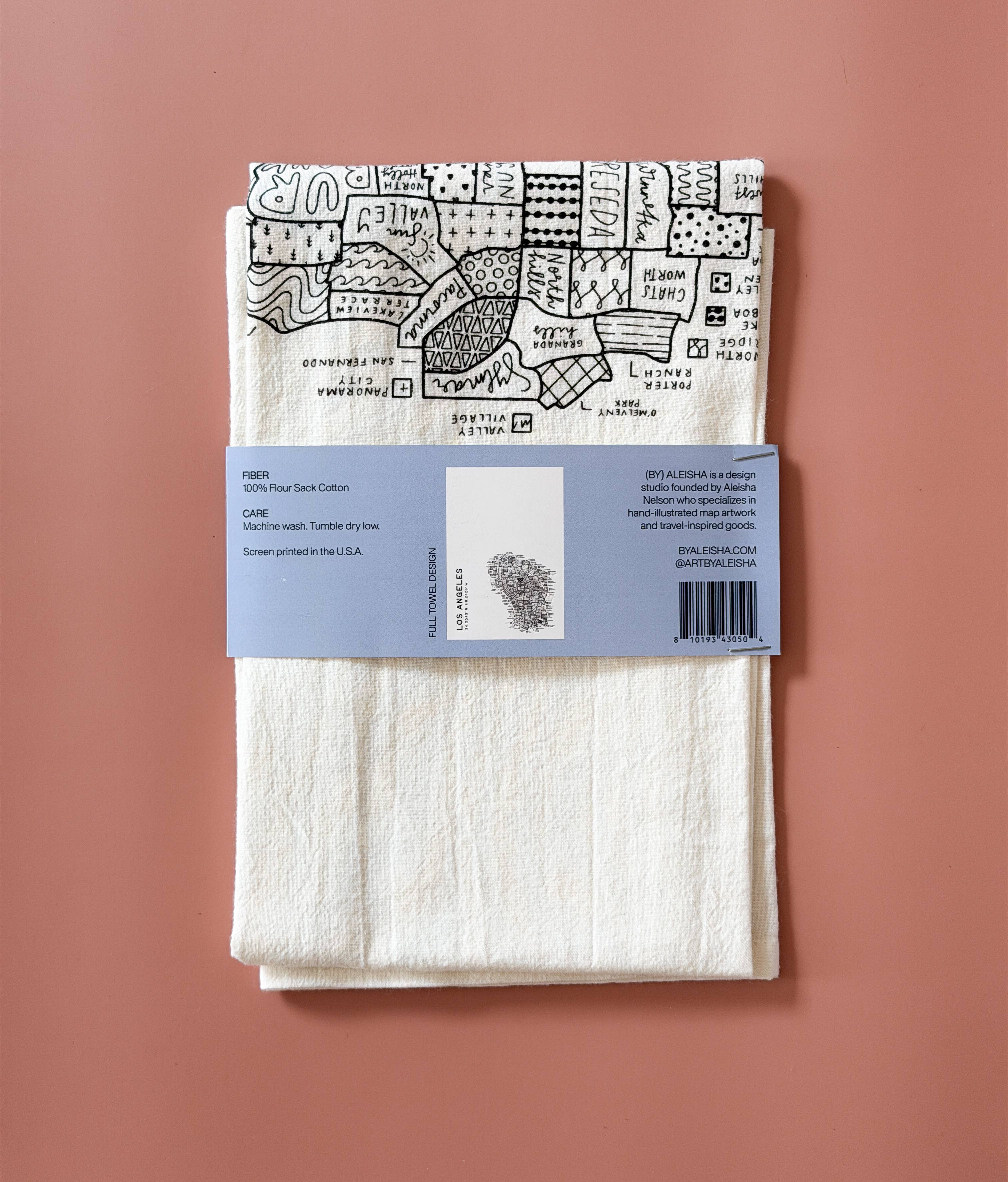 By Aleisha - Wholesale Tea Towel - Los Angeles Map Tea Towel3