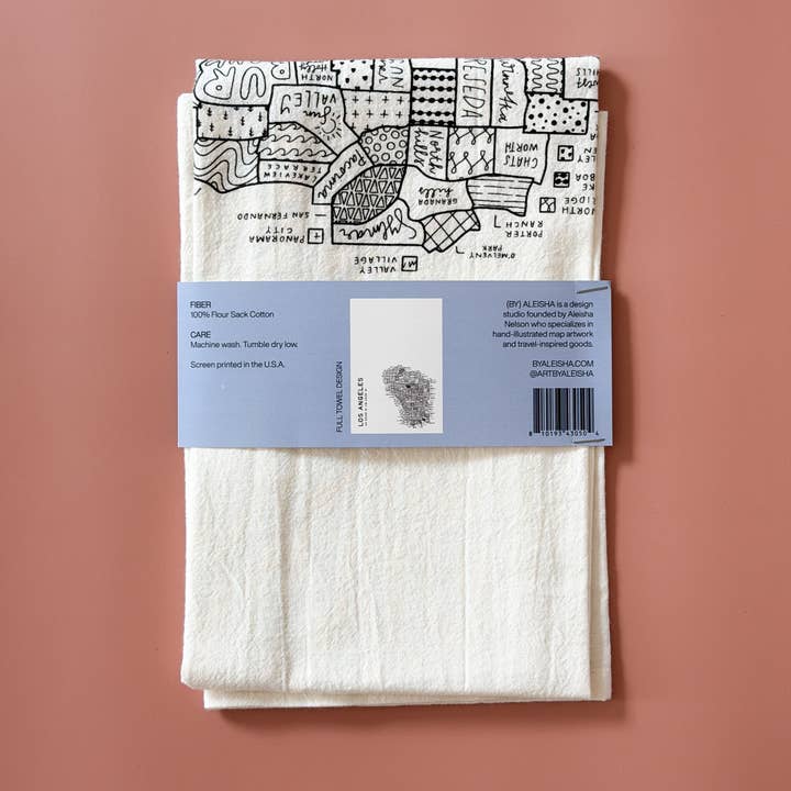 By Aleisha - Wholesale Tea Towel - Los Angeles Map Tea Towel3
