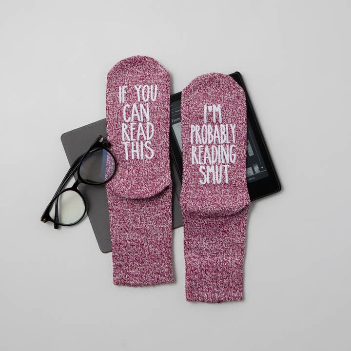 The Obstinate Octopus - Wholesale Socks - Women's - "If You Can Read This, I'm Probably Reading Smut" Socks