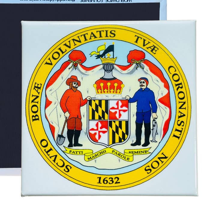 Fyrkantig Magnet - Delstatssigill MARYLAND - USA för wholesale av Worldwide Souvenirs