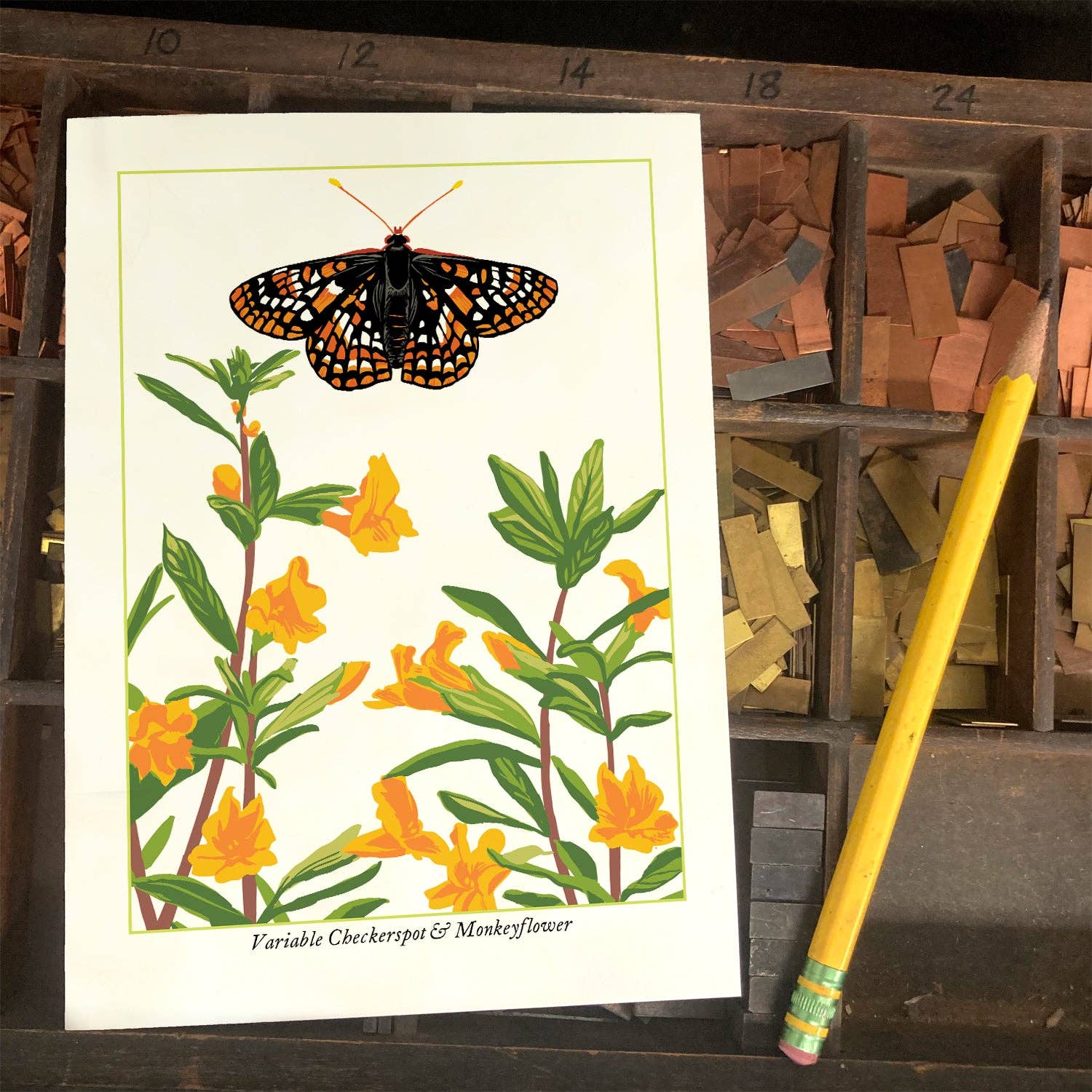 Rigel Paper – Cartão de saudação diária por atacado – Cartão de Saudação Borboleta Damasco Variável RBU-7381